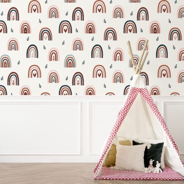 Cute teepee tent in a kids play room